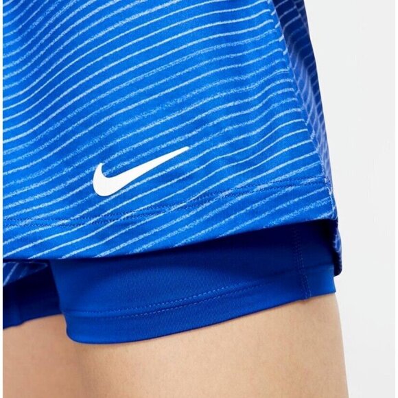 Nike Court Stripe Print 13" Tennis Skirt Skort CJ6734 480 Size‎ XS - Picture 2 of 8